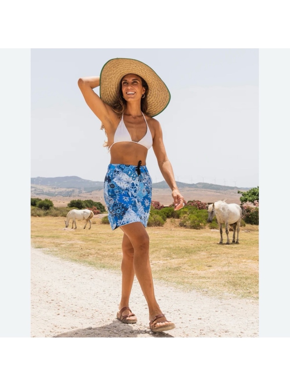 Ripskirt Hawaii Blue Floral Sport Skirt